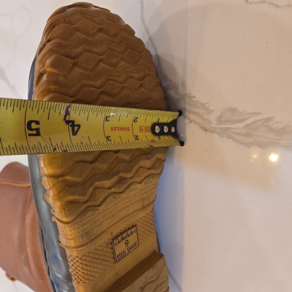 Cabelas Mens Side Zip Duck Boots Leather Steel Shank Thinsulate Size 9 - Picture 12 of 12